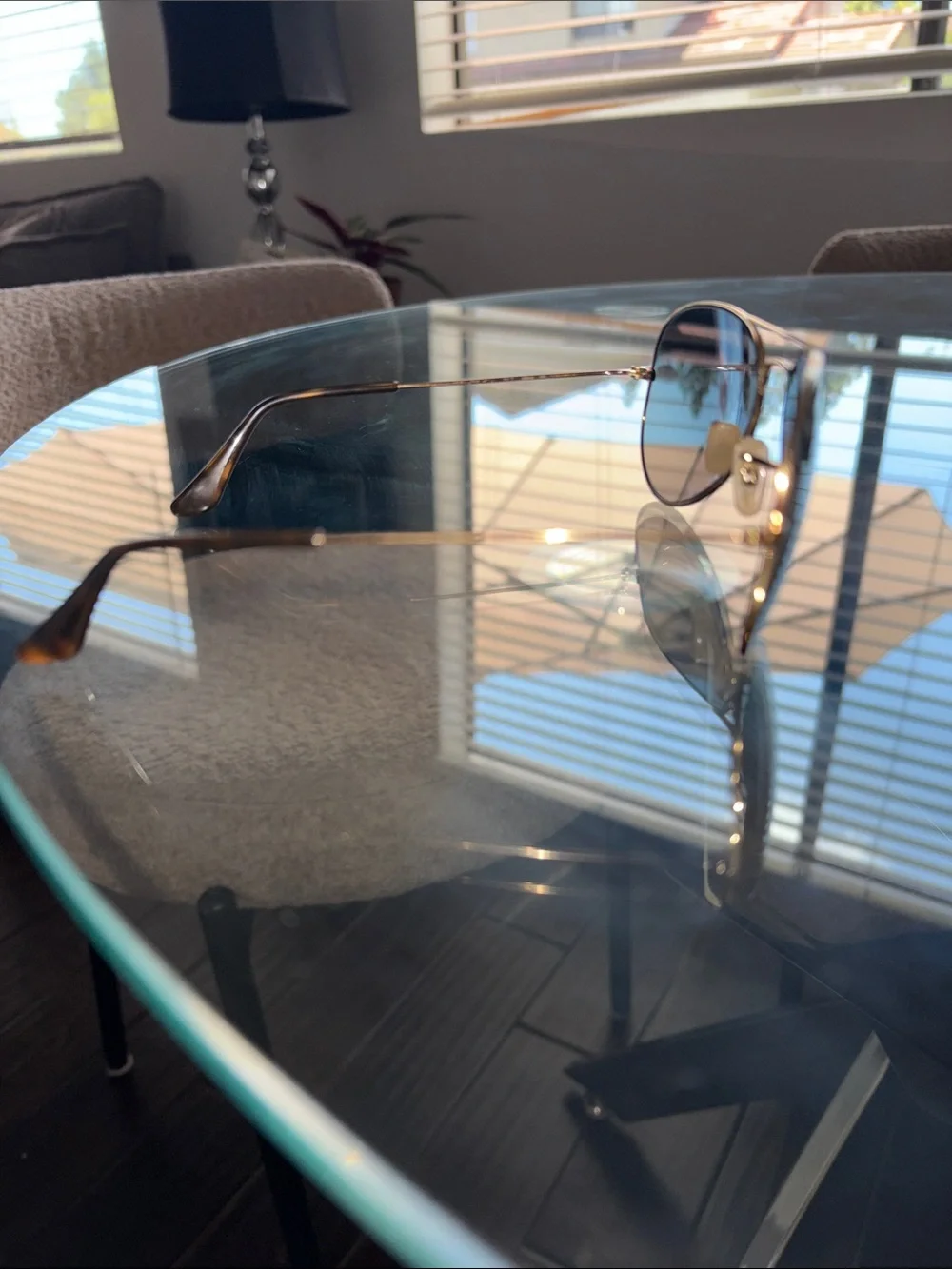 RAY BAN Aviator Metal Frame Sunglasses - Gold with Dark Lenses